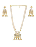 Load image into Gallery viewer, Glamorous Kundan Necklace Set With Red Semi Precious Stones Embelishments
