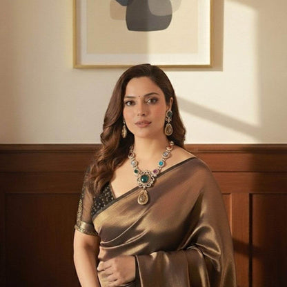 Multicolor Gemstone Necklace Set with Earrings - Auraa Trends