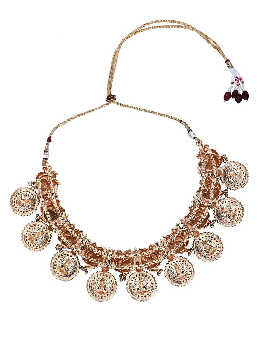 Bold Brown Kundan Necklace Set - Auraa Trends