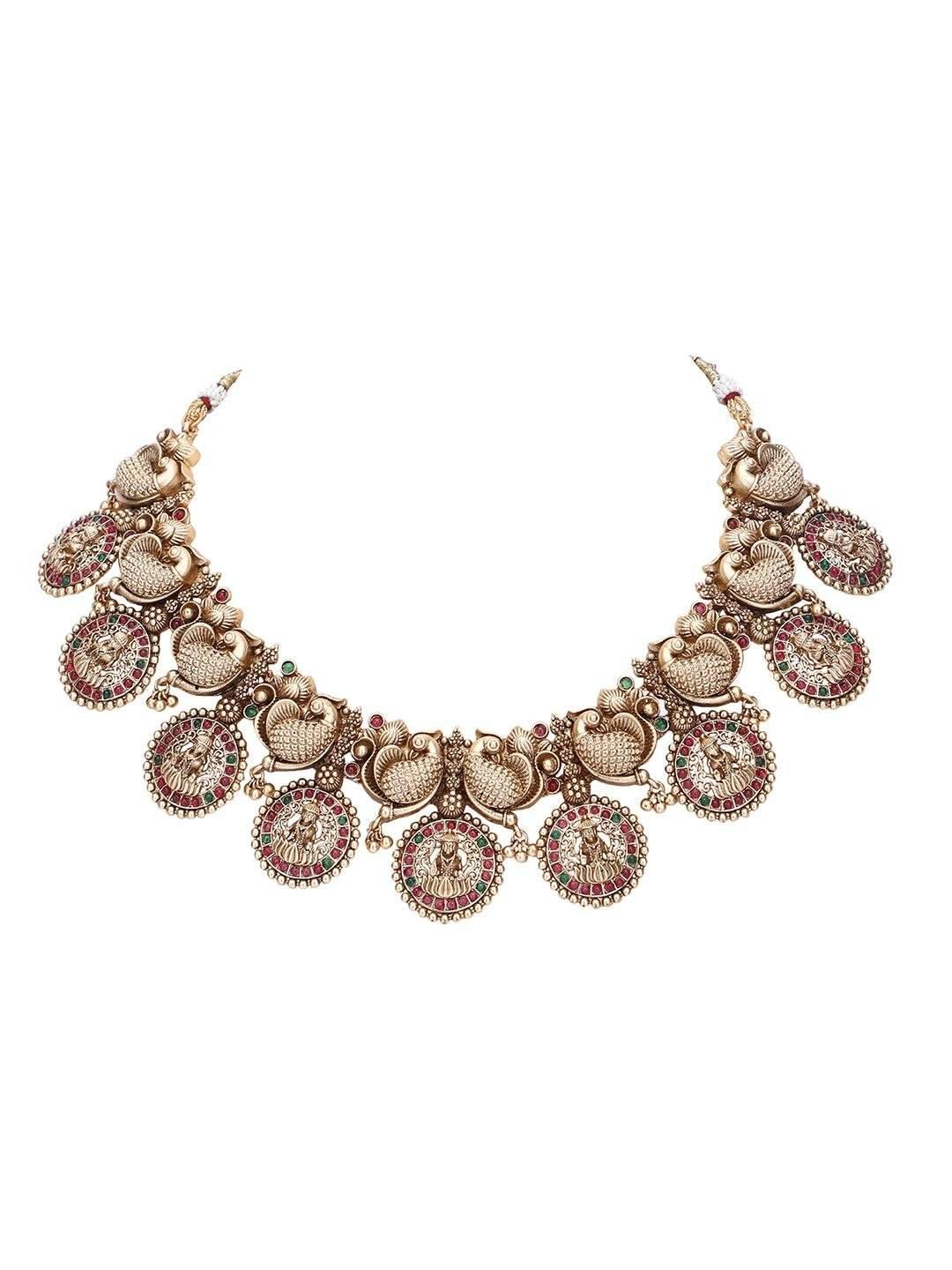 Bold Brown Kundan Necklace Set - Auraa Trends