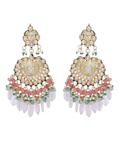 Bridal Pink Kundan Necklace Set - Auraa Trends - Necklaces - # - Auraa Trends - Bridal Pink Kundan Necklace Set