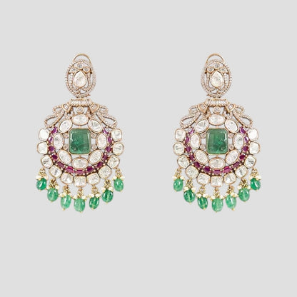 Royal Ruby & Emerald Kundan Bridal Necklace Set