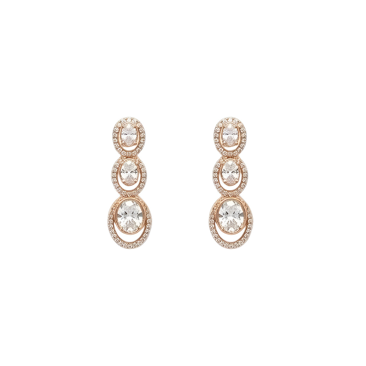 Elegant Oval Zircon Necklace Set | Auraa Trends