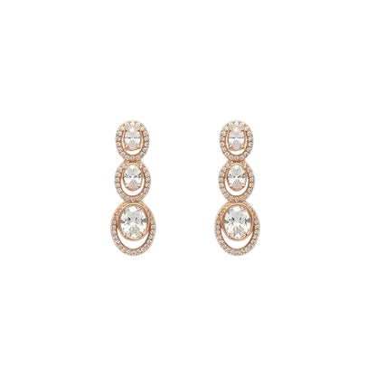 Elegant Oval Zircon Necklace Set | Auraa Trends