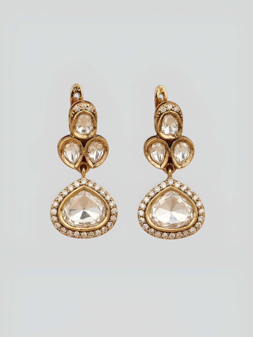 Elegant Kundan Necklace Set with Earrings for Weddings & Festive Wear
