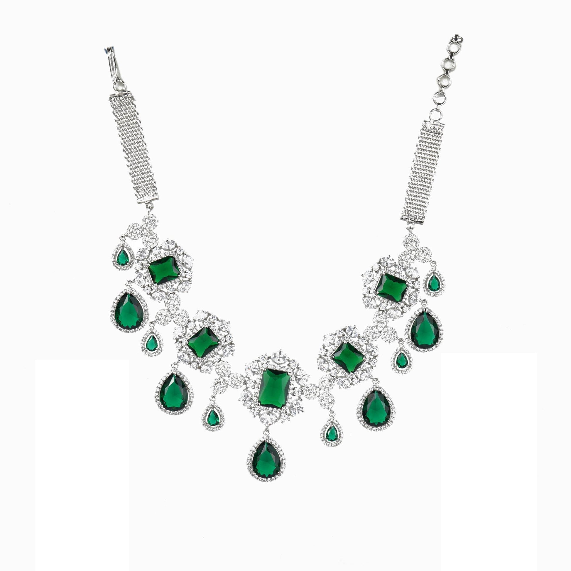 Dazzling Diamonte Necklace Set - Auraa Trends - Choker - # - Auraa Trends - Diamonte Necklace Set