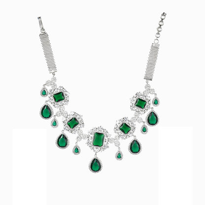 Dazzling Diamonte Necklace Set - Auraa Trends - Choker - # - Auraa Trends - Diamonte Necklace Set