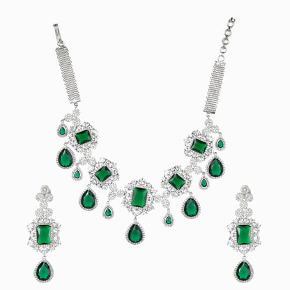 Dazzling Diamonte Necklace Set - Auraa Trends - Choker - # - Auraa Trends - Diamonte Necklace Set