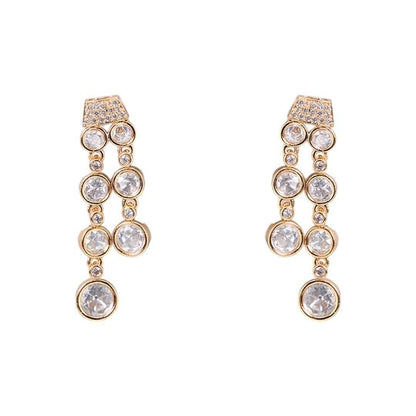 Double-Strand Gold-Plated Kundan Necklace Set with Drop Earrings - Auraa Trends