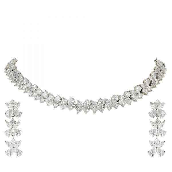Aristocratic Diamonte Necklace Set