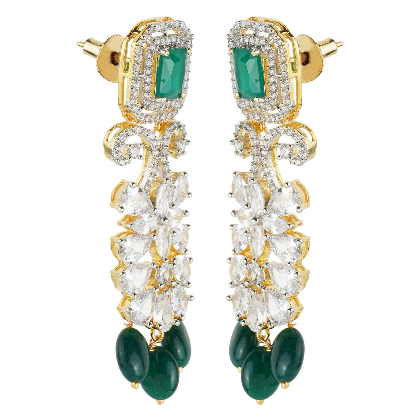 Sparkling Green Semi Precious Stones Emerald Choker