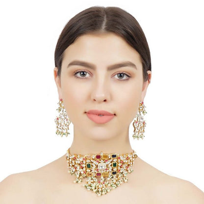 Magnificent Kundan Multicolour Necklace Set