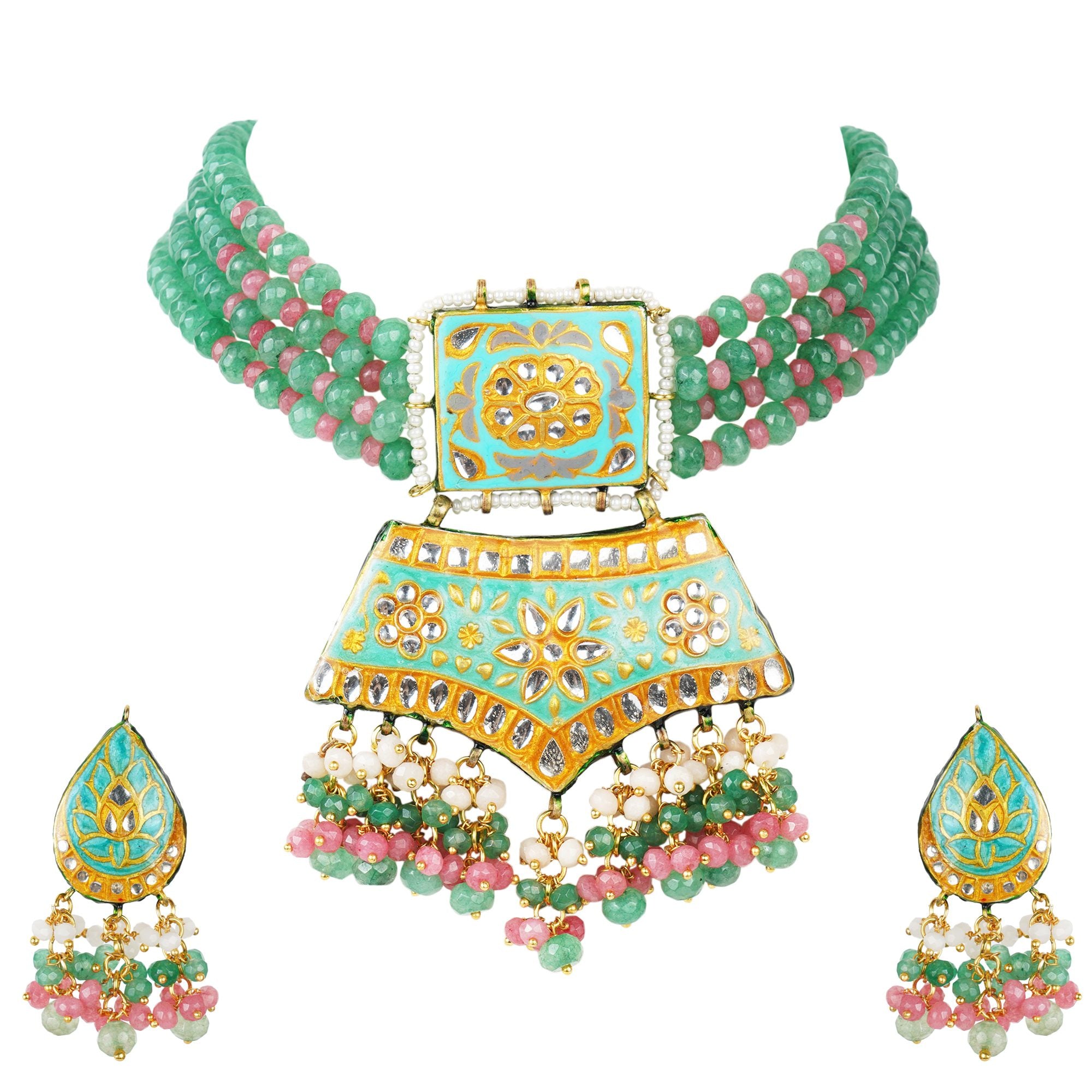Grand Kundan Necklace Set