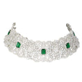 Load image into Gallery viewer, Resplendent Green Necklace Set with Semi Precious Diamonds
