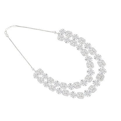 Diamonte Two Strings Necklace Set