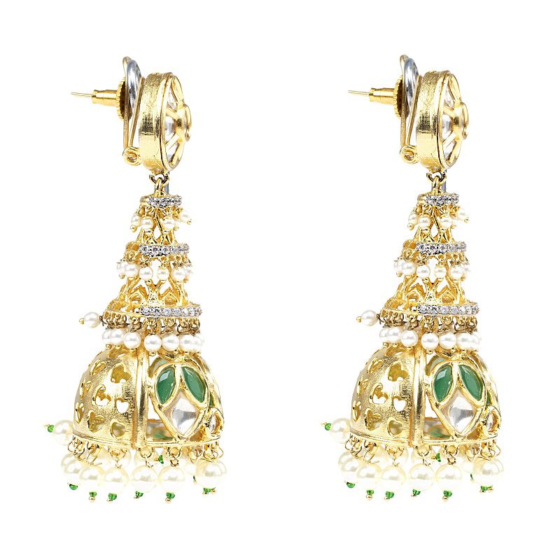 Imperial Kundan Jhumka Earrings