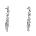 Load image into Gallery viewer, Ornate Diamonte Flower Danglers in White Rhodium Finish
