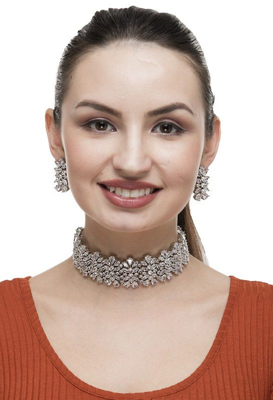 Dazzling Choker Necklace Set