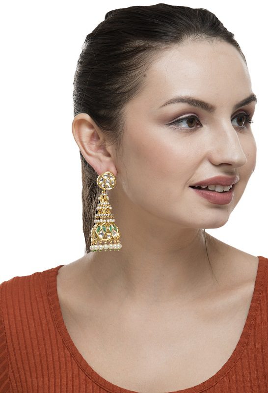 Imperial Kundan Jhumka Earrings