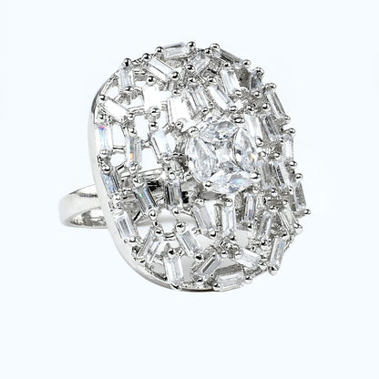 Shimmering Diamonte Ring