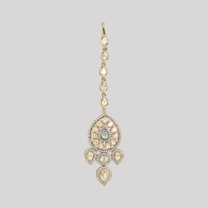 Teardrop Polki Stone Maang Tikka