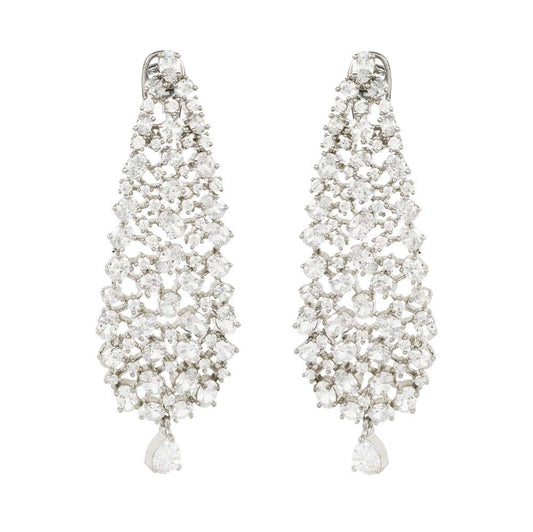 Elegant Diamonte Chandelier Earrings - Auraa Trends - Chandelier Earrings - # - Auraa Trends - earrings for girls