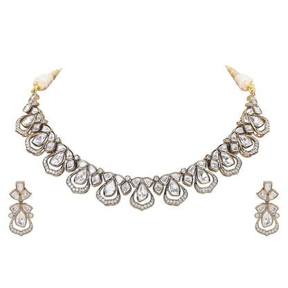 Exquisite Necklace Set For Women - Auraa Trends - necklace - # - Auraa Trends - Festive wear gold necklace and earrings