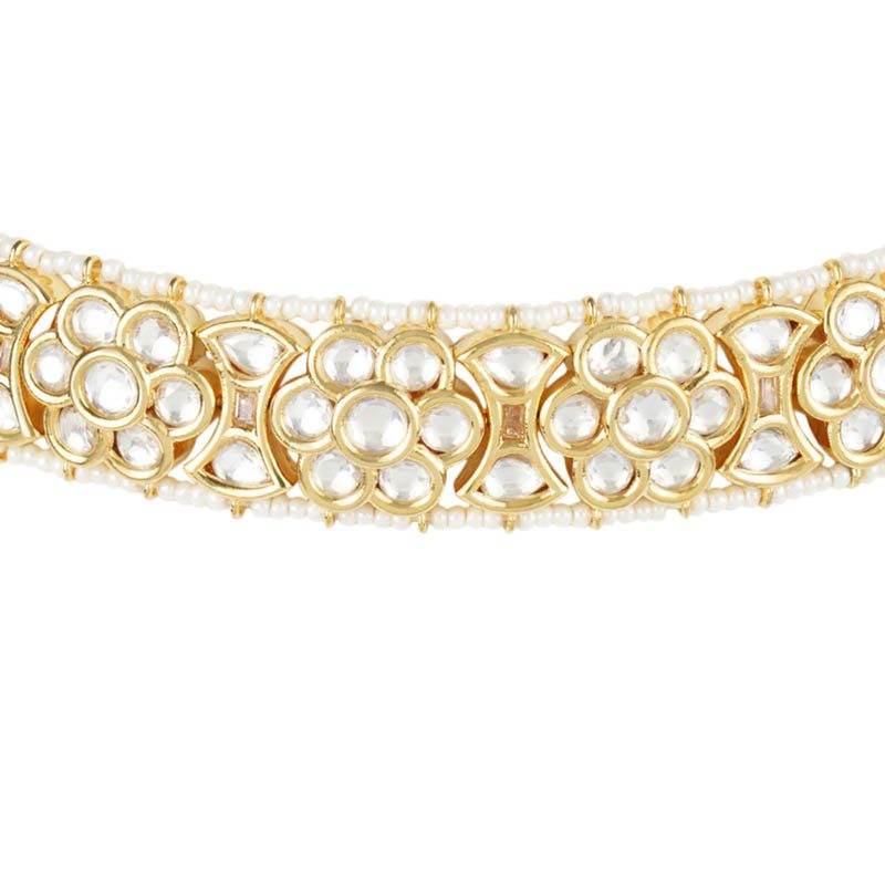 Glittering Kundan Choker Set - Auraa Trends