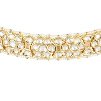 Glittering Kundan Choker Set - Auraa Trends