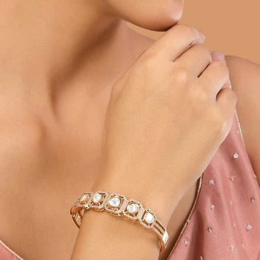 Gold Finish Bangle - Auraa Trends - Bangles - # - Auraa Trends - Gold Finish Bangle
