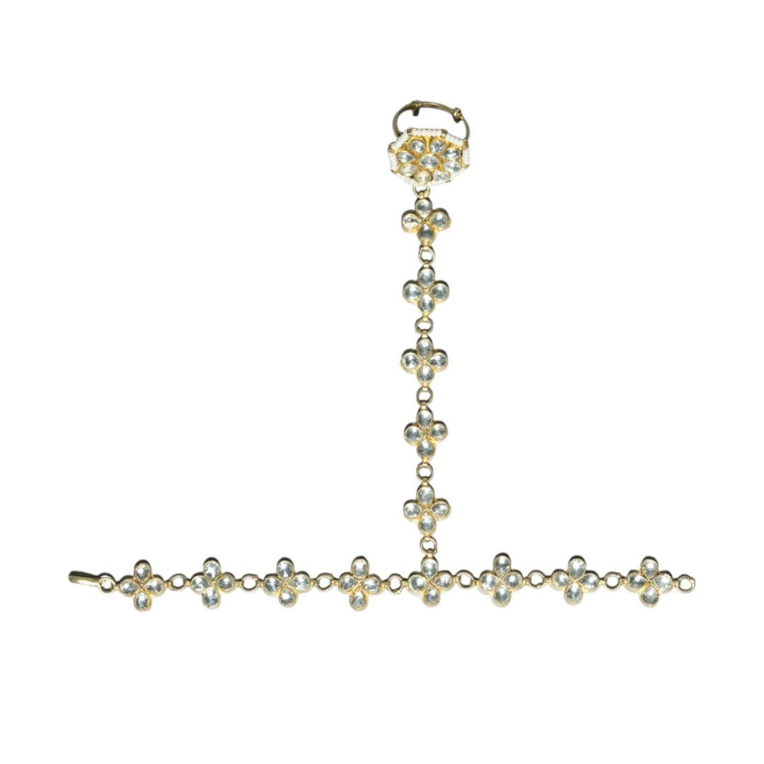 Gold Finish Haathphool - Auraa Trends - Hathphool - # - Auraa Trends - Gold Finish Haathphool