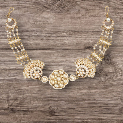 Gold Finish Kundan Mathapatti - Auraa Trends - Mathapati - # - Auraa Trends - Gold Finish Kundan Mathapatti