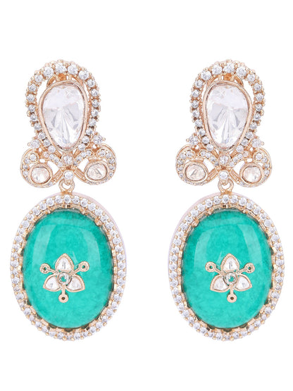 Gold-Plated Contemporary-Shaped Drop Earrings - Auraa Trends - Drop - Earrings New Arrivals