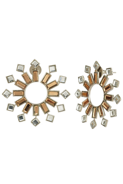 Gold Plated Kundan Stud Earrings - Elegant Radiance - Auraa Trends - Studs - # - Auraa Trends - Gold Plated Kundan Stud Earrings - Elegant Radiance