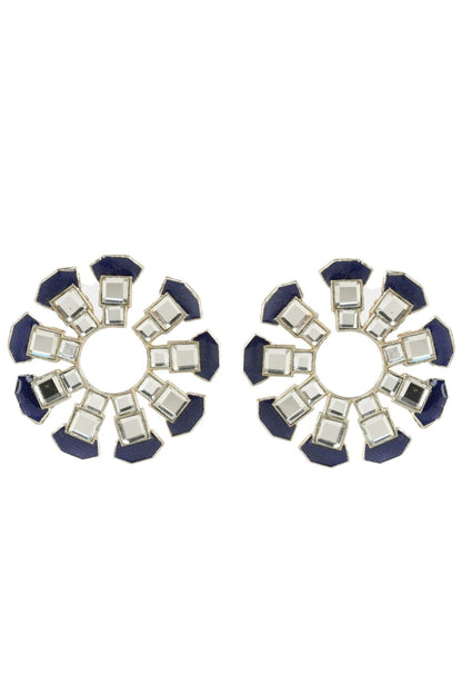 Gold Plated Kundan Stud Earrings - Elegant Sparkle - Auraa Trends - Studs Gold Plated Kundan Stud Earrings - Elegant Sparkle