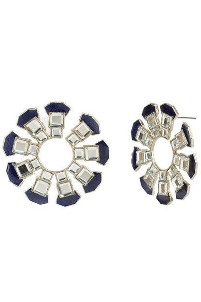 Gold Plated Kundan Stud Earrings - Elegant Sparkle - Auraa Trends - Studs Gold Plated Kundan Stud Earrings - Elegant Sparkle