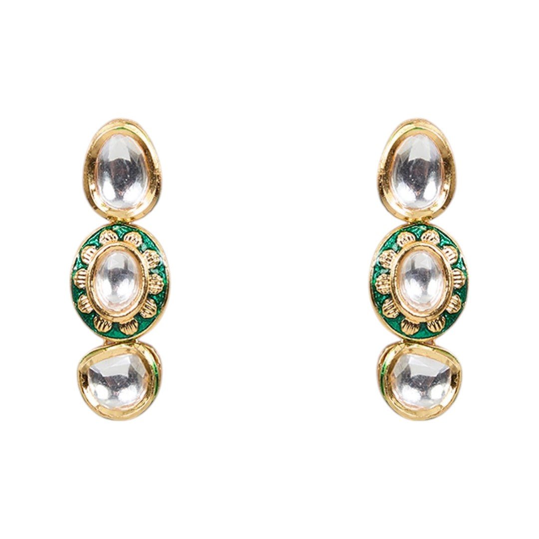 Grand Multi - Layered Kundan & Pearl Bridal Necklace Set with Earrings - Auraa Trends - # - Auraa Trends - Grand Multi - Layered Kundan & Pearl Bridal Necklace Set with Earrings