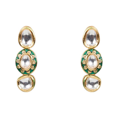 Grand Multi - Layered Kundan & Pearl Bridal Necklace Set with Earrings - Auraa Trends - # - Auraa Trends - Grand Multi - Layered Kundan & Pearl Bridal Necklace Set with Earrings