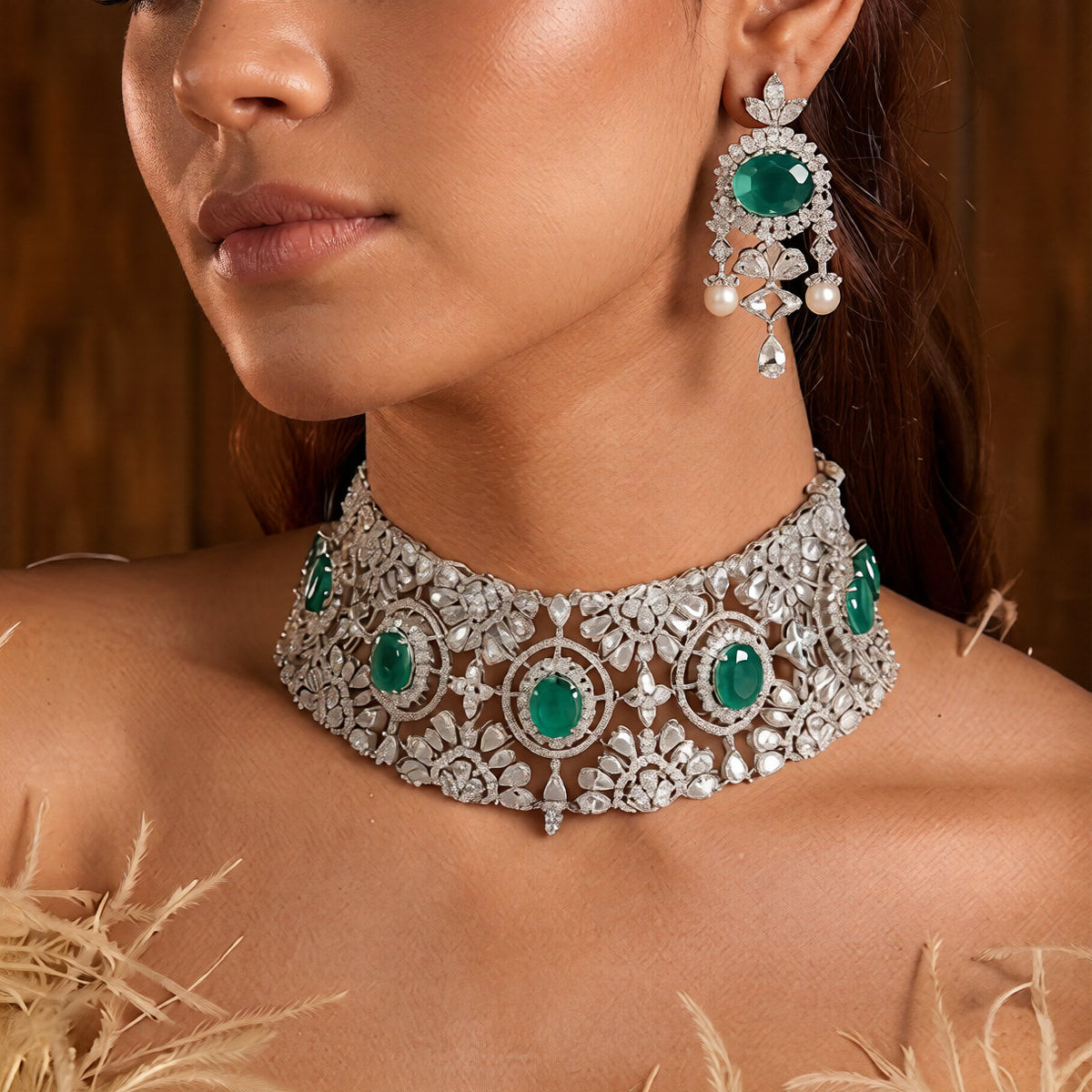 Bridal choker necklace