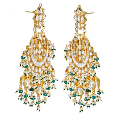 Imperial Kundan Necklace Set - Auraa Trends - Necklaces - # - Auraa Trends - Kundan Necklace Set Plated in 22KT Golds
