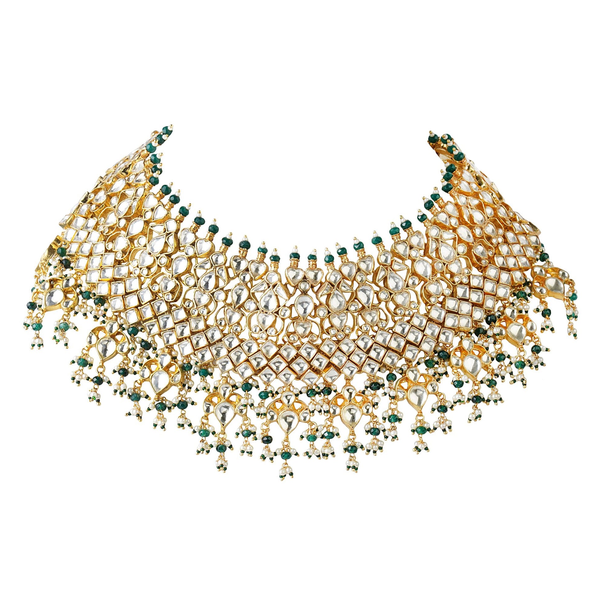 Imperial Kundan Necklace Set - Auraa Trends - Necklaces - # - Auraa Trends - Kundan Necklace Set