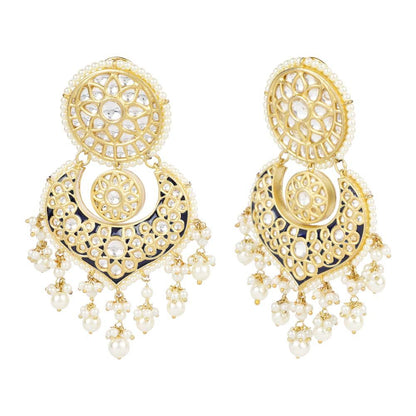 Kundan Chandbaali earrings set - Auraa Trends - Chandbali - afghan chandbaali afghan chandbaali buy online