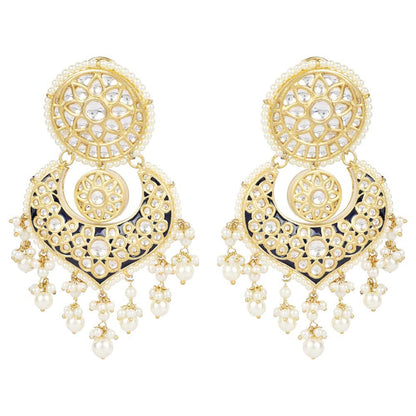 Kundan Chandbaali earrings set - Auraa Trends - Chandbali - afghan chandbaali afghan chandbaali buy online