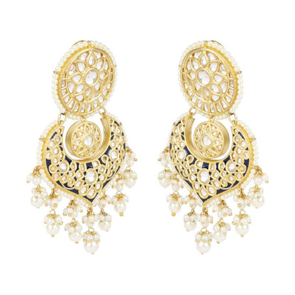 Kundan Chandbaali earrings set - Auraa Trends - Chandbali - afghan chandbaali afghan chandbaali buy online