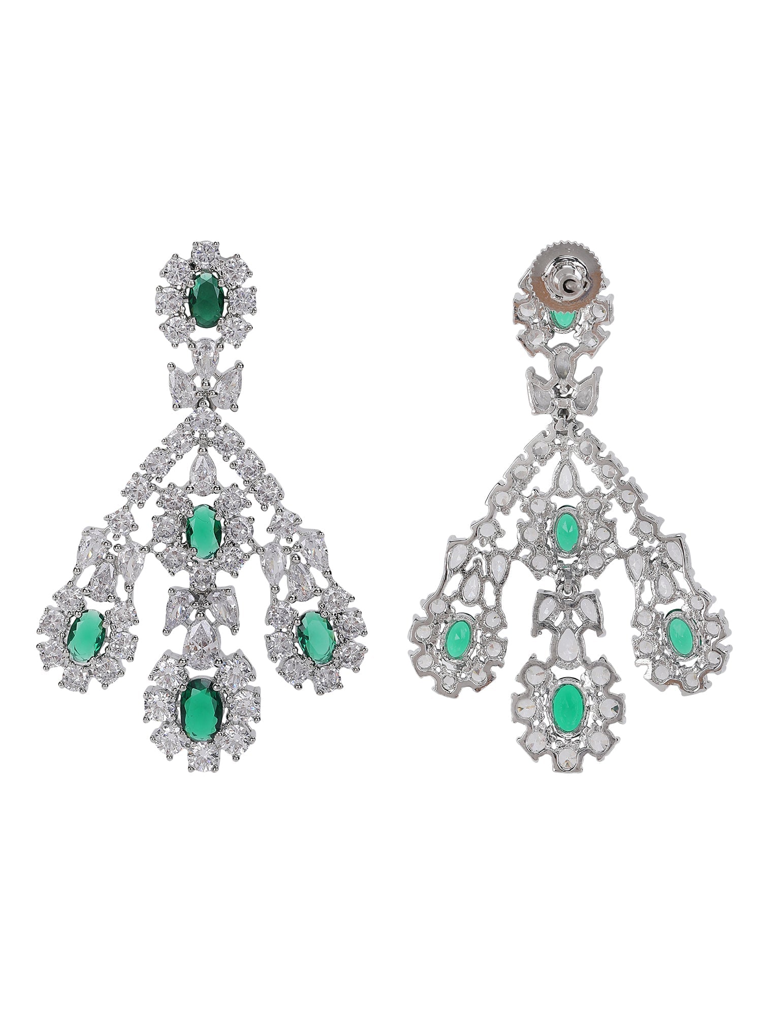 luxury green gemstone jewelry set - Auraa Trends - Necklace Set - # - Auraa Trends - luxury green gemstone jewelry set