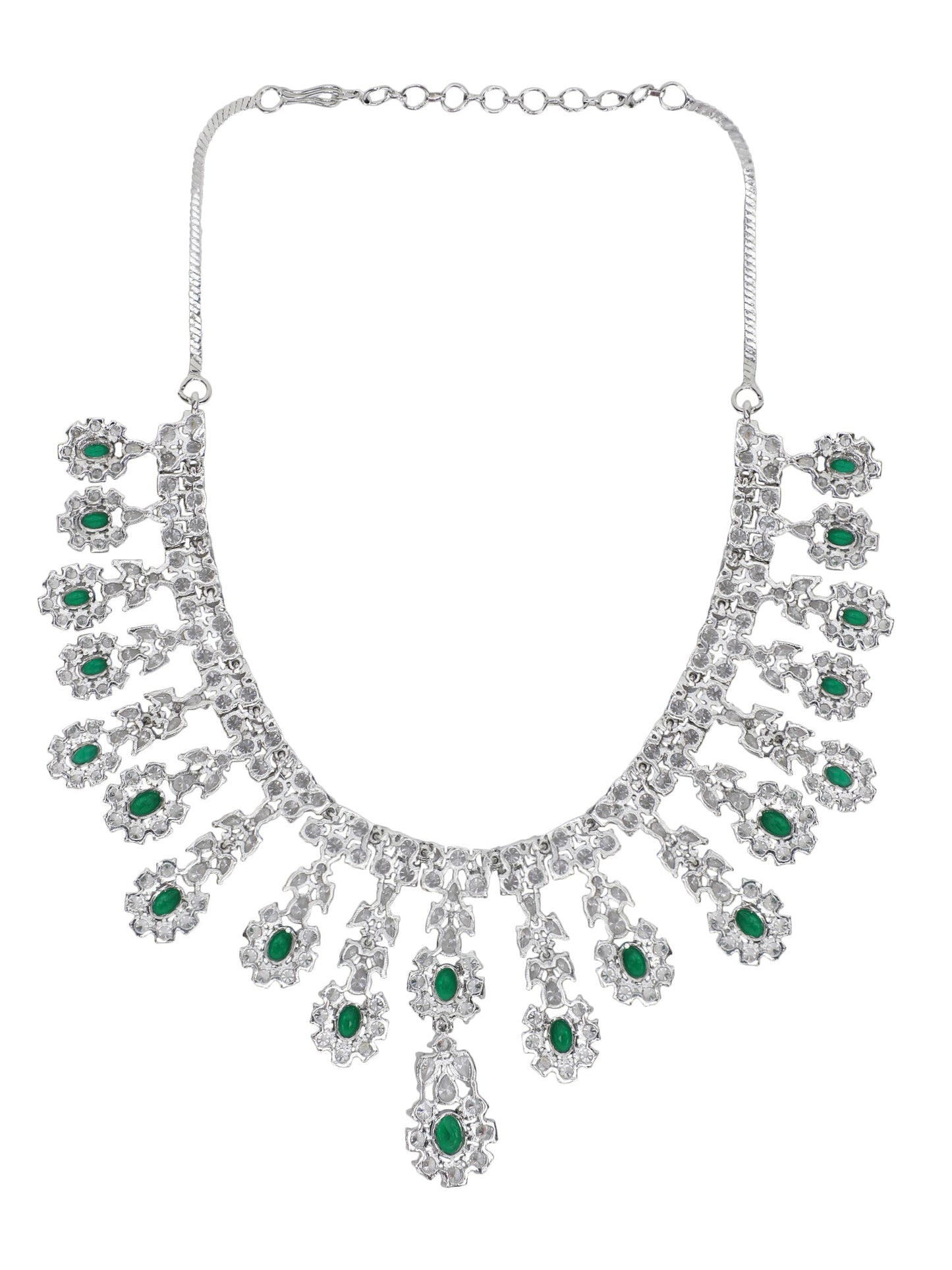 luxury green gemstone jewelry set - Auraa Trends - Necklace Set - # - Auraa Trends - luxury green gemstone jewelry set