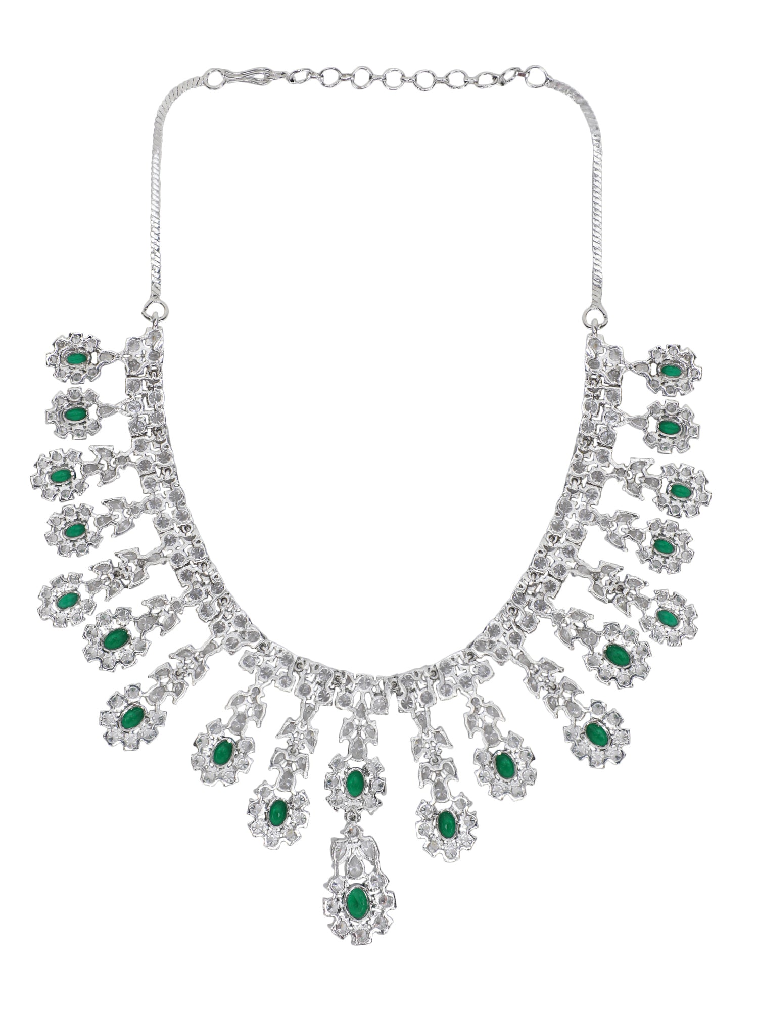 luxury green gemstone jewelry set - Auraa Trends - Necklace Set - # - Auraa Trends - luxury green gemstone jewelry set