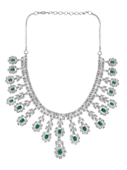 luxury green gemstone jewelry set - Auraa Trends - Necklace Set - # - Auraa Trends - luxury green gemstone jewelry set