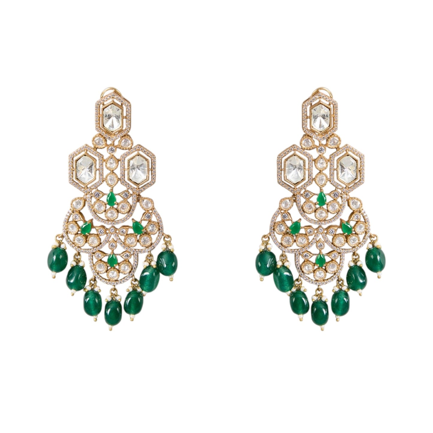 Luxury Mint Green Kundan Bridal Choker Necklace Set with Earrings for Women - Auraa Trends - Necklace -  - Auraa Trends - Luxury Mint Green Kundan Bridal Choker Necklace Set with Earrings for Women
