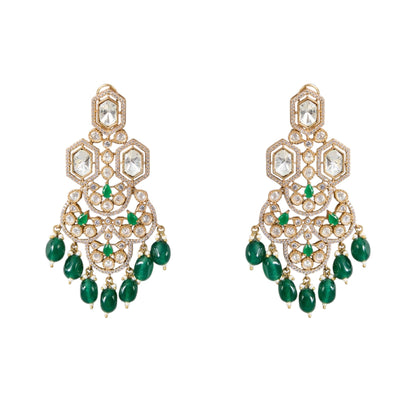 Luxury Mint Green Kundan Bridal Choker Necklace Set with Earrings for Women - Auraa Trends - Necklace -  - Auraa Trends - Luxury Mint Green Kundan Bridal Choker Necklace Set with Earrings for Women